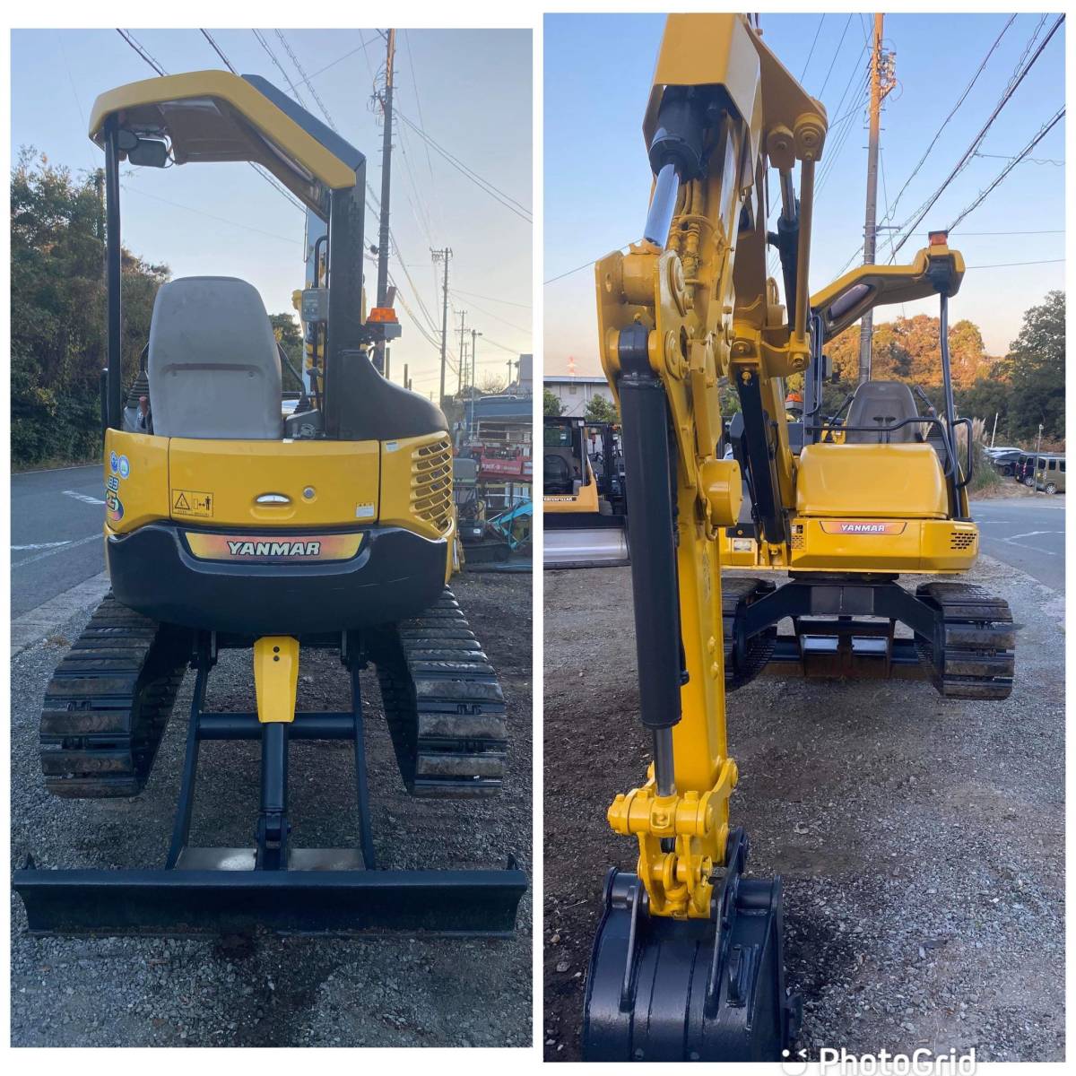 ヤンマー クローラバックホー B3-5 Σ(シグマ)ブーム,パターン有り,移動式クレーン0.6付き,使用時間3200hr 再塗装済み,作動品,下取り可能 _2