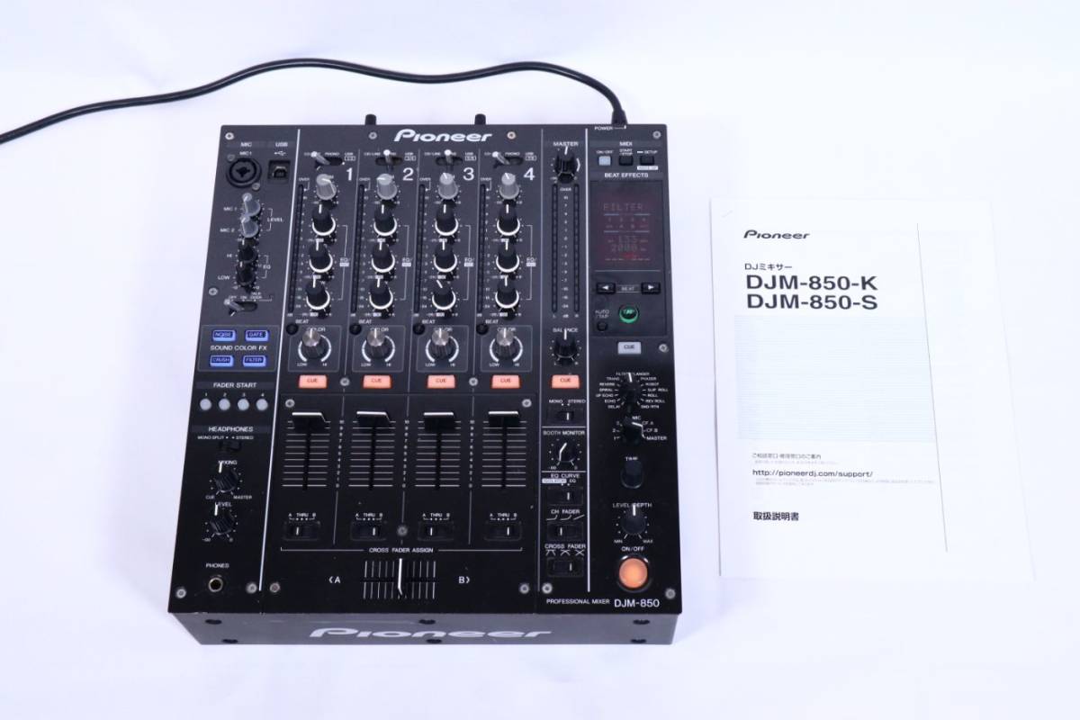 Pionner パイオニア 4ch DJミキサー DJM－850 ブラック