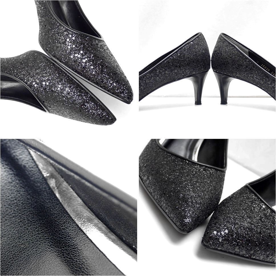 □DIANA/ダイアナ グリッター ポインテッドトゥパンプス 24.5cm