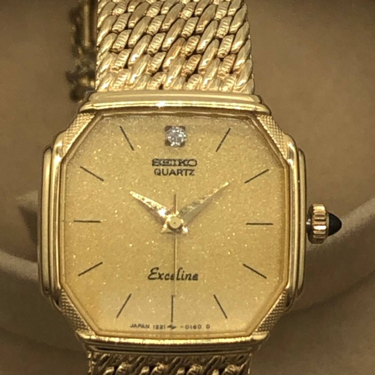 中785★☆SEIKO　ドルチェ　エクセリーヌ　ETZ934　クォーツ腕時計/アナログ/ゴールド/Dolce　1221-5080　稼働品　★☆