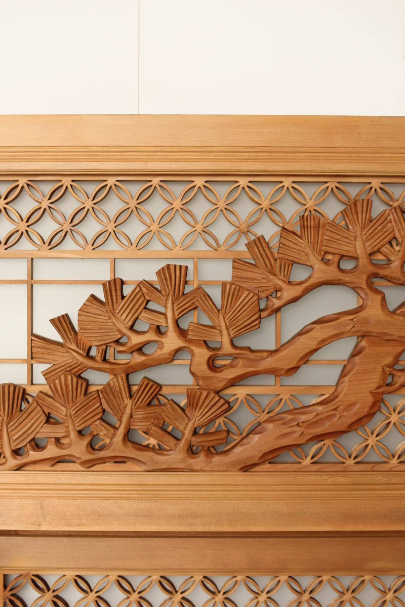 【のびる】鶴松 七宝書院欄間 5枚1組　R0252Y//リフォーム新築古民家建替店舗設計店舗デザインモダン内装骨董古玩 _2