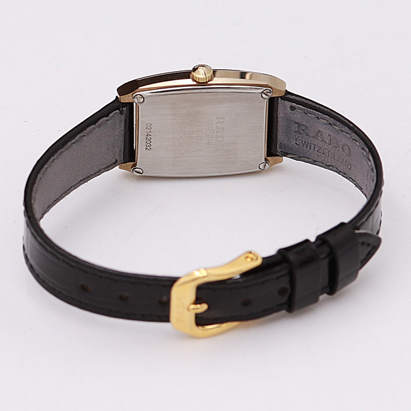 不動品 RADO ラドー メンズ腕時計 ダイヤスター スクエア 黒文字盤 3P 
