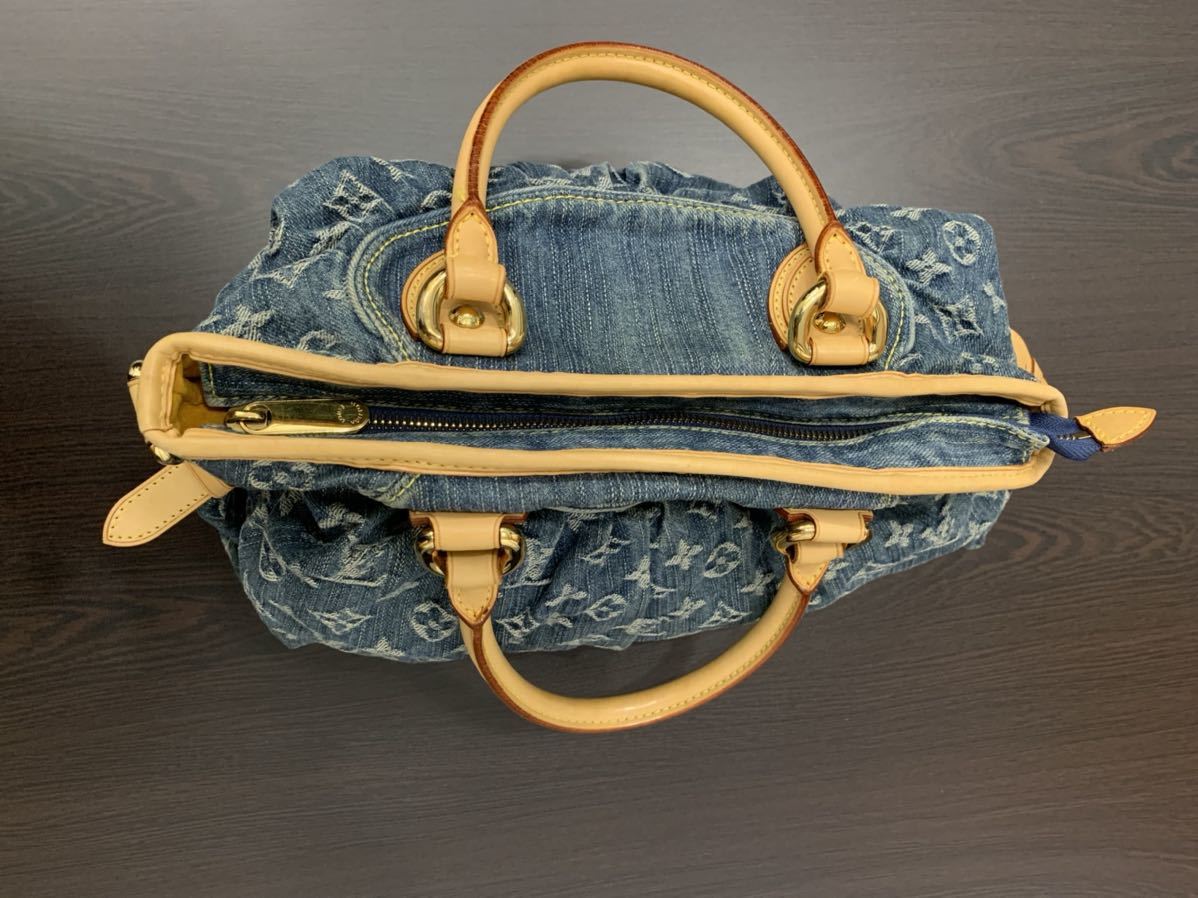 美品ルイヴィトン LOUIS VUITTON モノグラムデニム ネオ・カヴイMM 