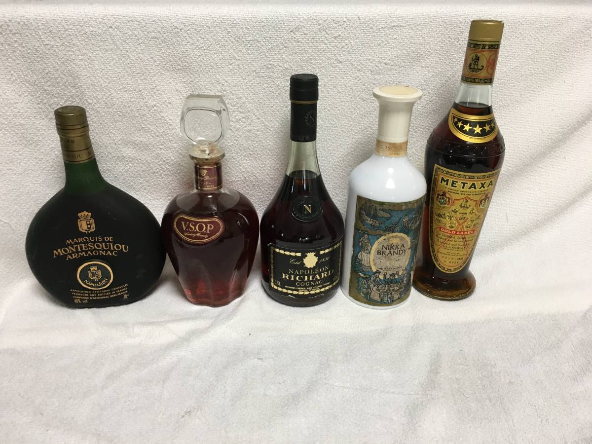  未開栓 古酒 リチャード ナポレオン コニャック ＆ メタクサ ゴールドラベル ＆ ニッカ XO 等々まとめて5本セット(その他)｜売買されたオークション情報、yahooの商品情報をアーカイブ公開 - その他