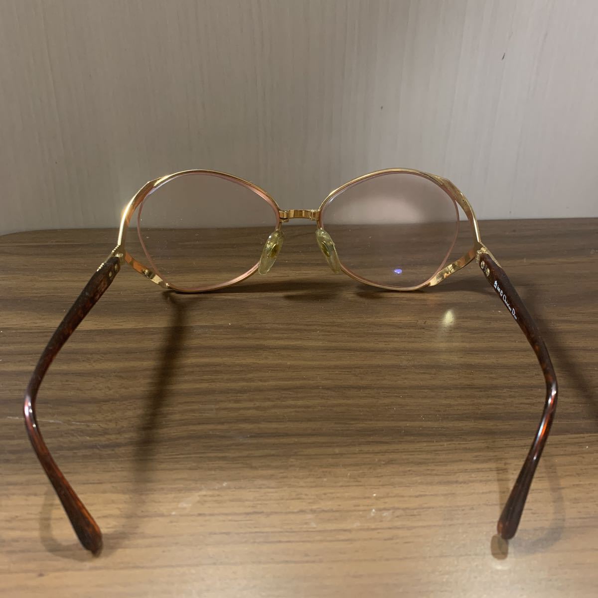 Christian Dior クリスチャン ディオール メガネフレーム ゴールド