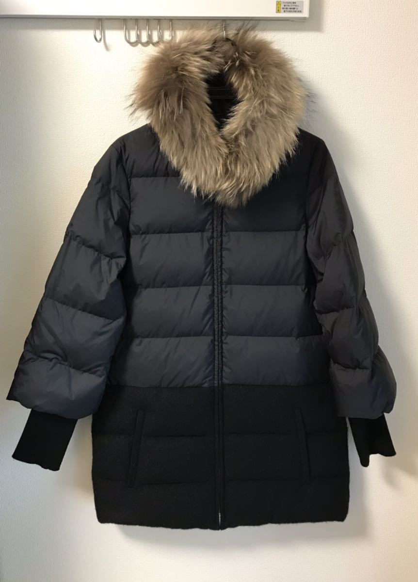 美品 Spick&Span スピックアンドスパン ラクーンファー付き ダウン 