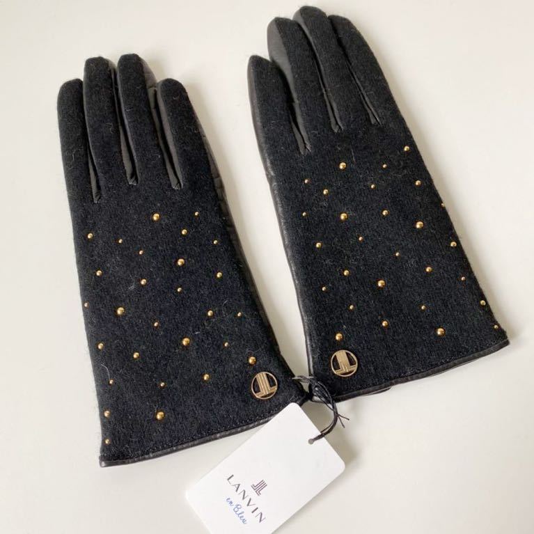  ランバンオンブルー レディース 手袋 異素材 レザー ブラック ゴールドビシュー(女性用)｜売買されたオークション情報、yahooの商品情報をアーカイブ公開 - オークファン その他