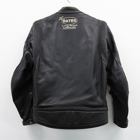 1円】BATES ベイツ レザージャケット ライナー付き ブラック系 M 