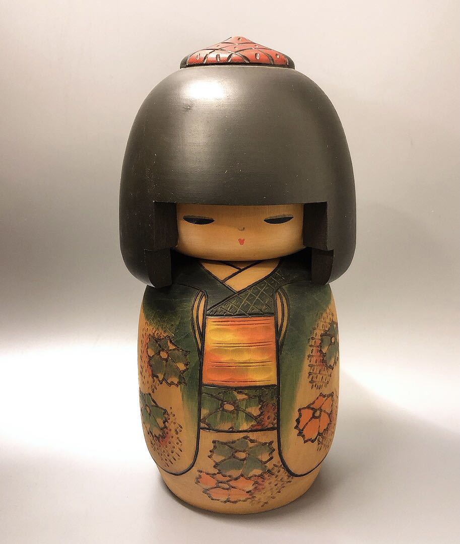 111）創作こけし 加藤正美 『枯葉』 伝統工芸 レトロ 置物 インテリア
