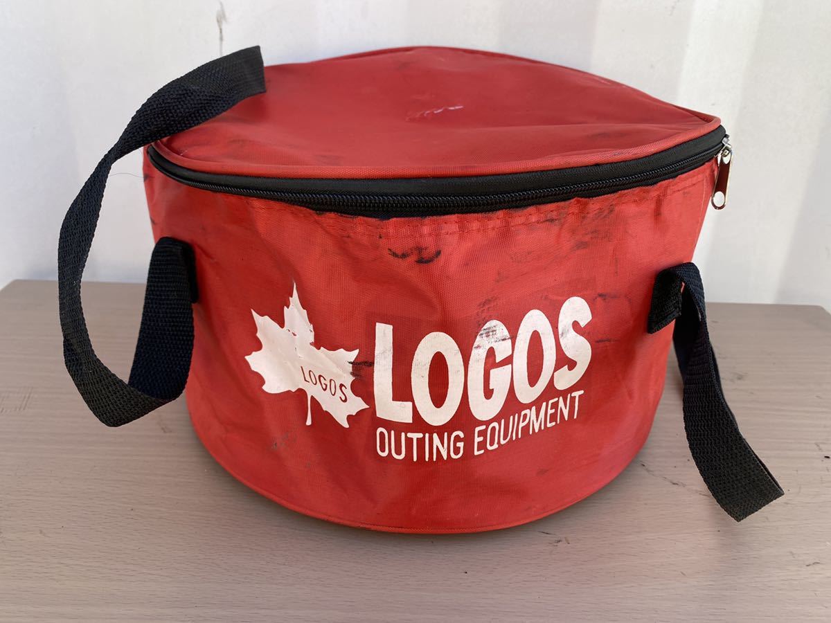 中古品 ロゴス LOGOS ダッチオーブン ディープ バッグ付き 鍋 クッカー