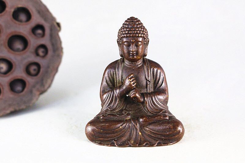 仏教美術 仏像 中国 仏教古美術 釈迦牟尼仏像 小型 唐形制 細工製 金属 