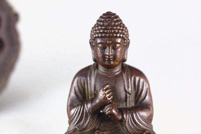 仏教美術 仏像 中国 仏教古美術 釈迦牟尼仏像 小型 唐形制 細工製 金属 