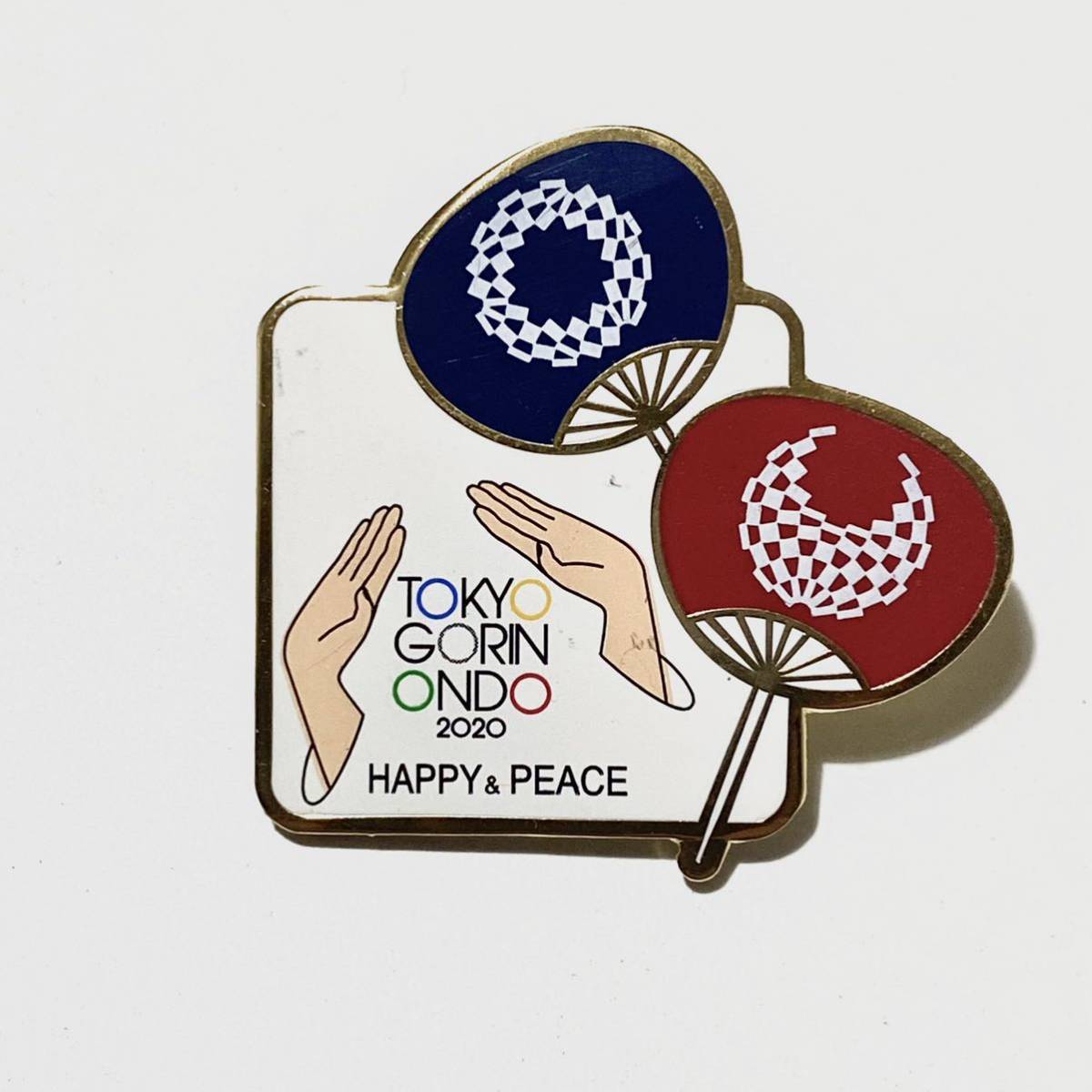 〈五輪音頭〉東京オリンピック/公式 happy&peace ピンバッジ /Tokyo Olympic 2020/限定 非売品 記念_1