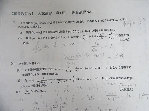 PH09-027 鉄緑会 高2 数学実戦講座Ⅲ 後期 テキスト/問題集 2017