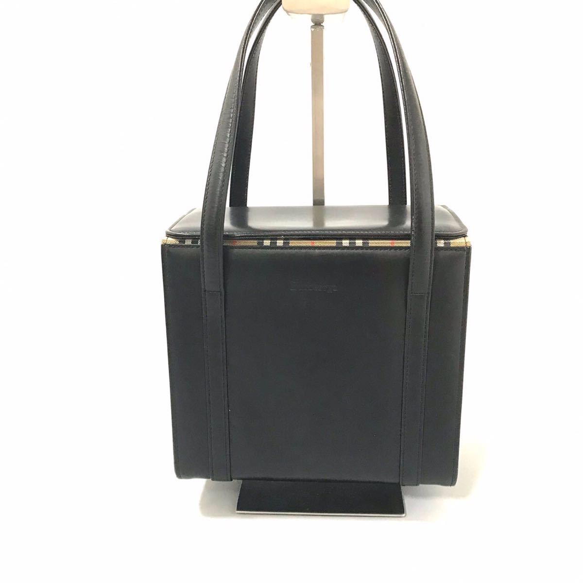 美品 BURBERRY オールレザー ノバチェック ショルダーバッグ 