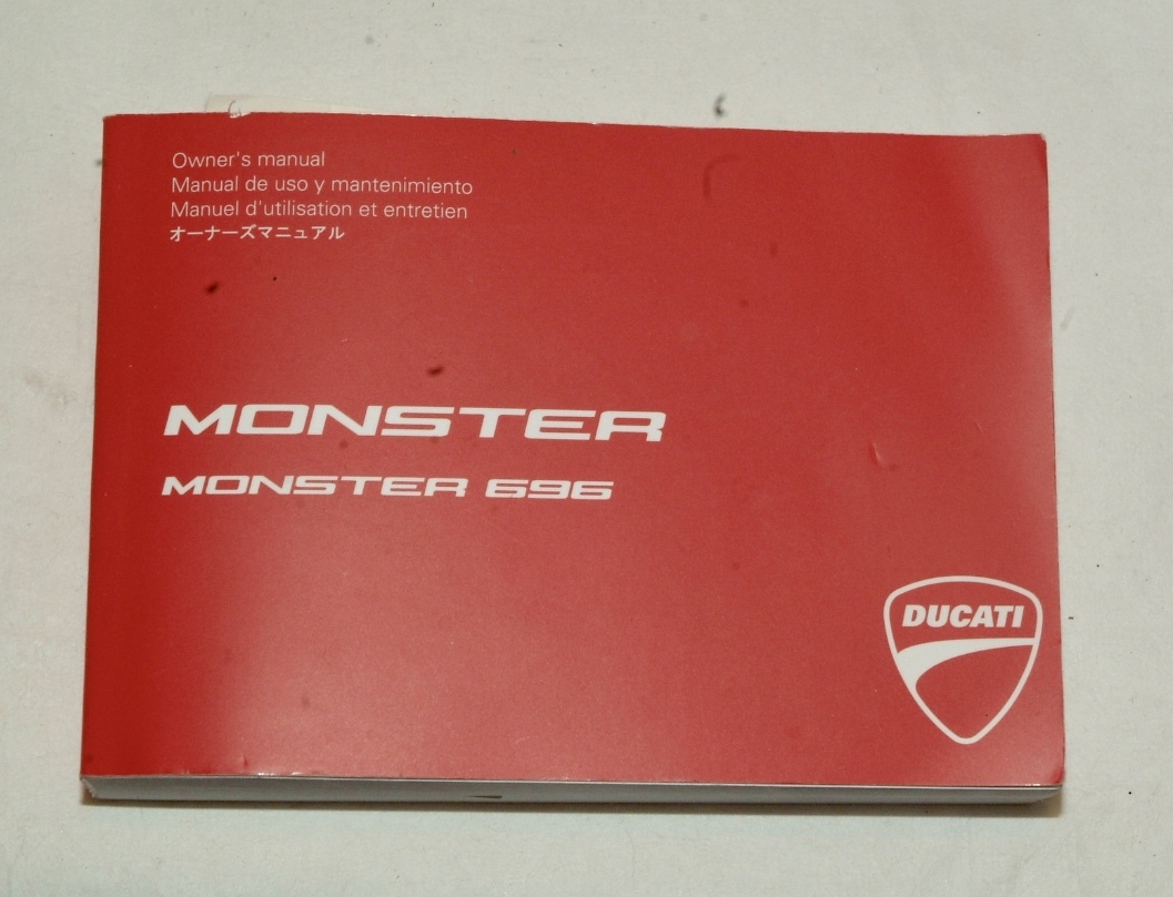 ドゥカティ M696 取扱説明書　配線図あり 日本語 オーナーズマニュアル DUCATI_1