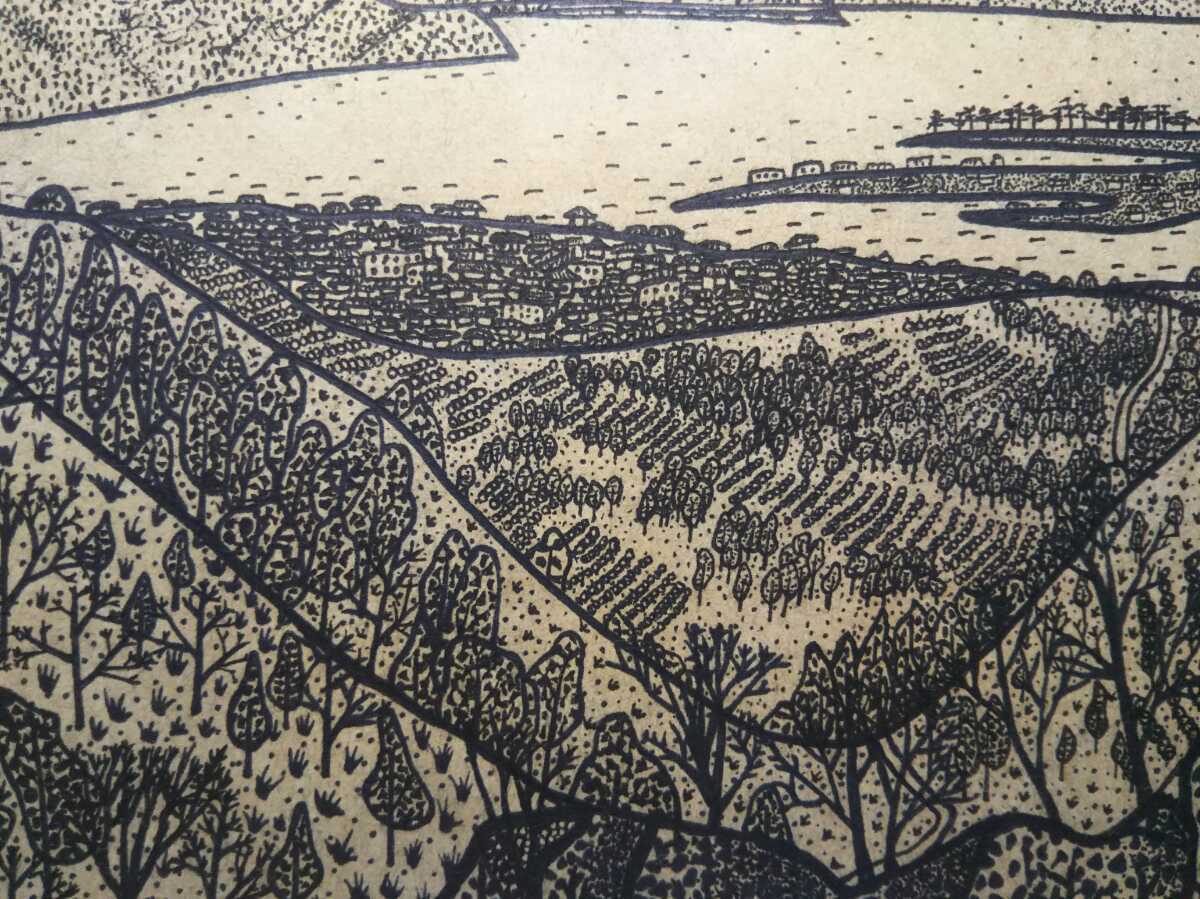 肉筆超絶細密画！／富士山下清 肉筆保証細密画の王者 特大 | 木版画