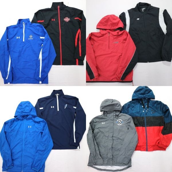 ◎スポーツブランドMIX ナイロンジャケット set PUMA REEBOK 他 (M/L) 8枚セット まとめ売り 大量 古着卸 1円スタート 最落なしME8360