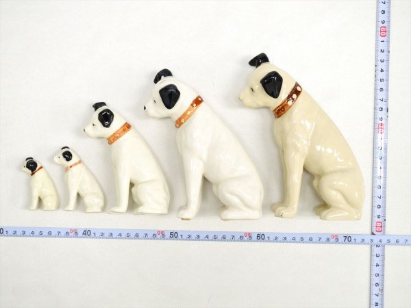 KM320○まとめて!!○Victor ビクター犬 10点セット ニッパー犬 陶器置物 -