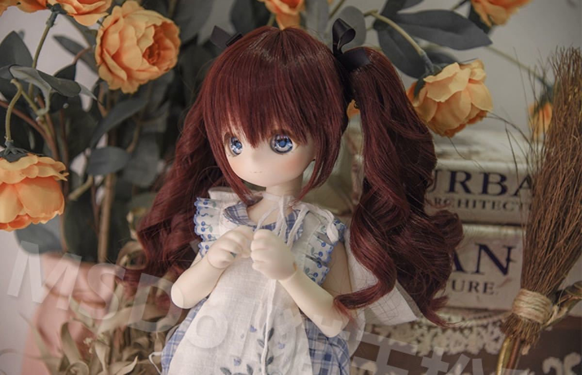 人形 BJDドール用ウィッグ MDD/kumako/DDサイズ通用 8-9インチ 全4色 球体