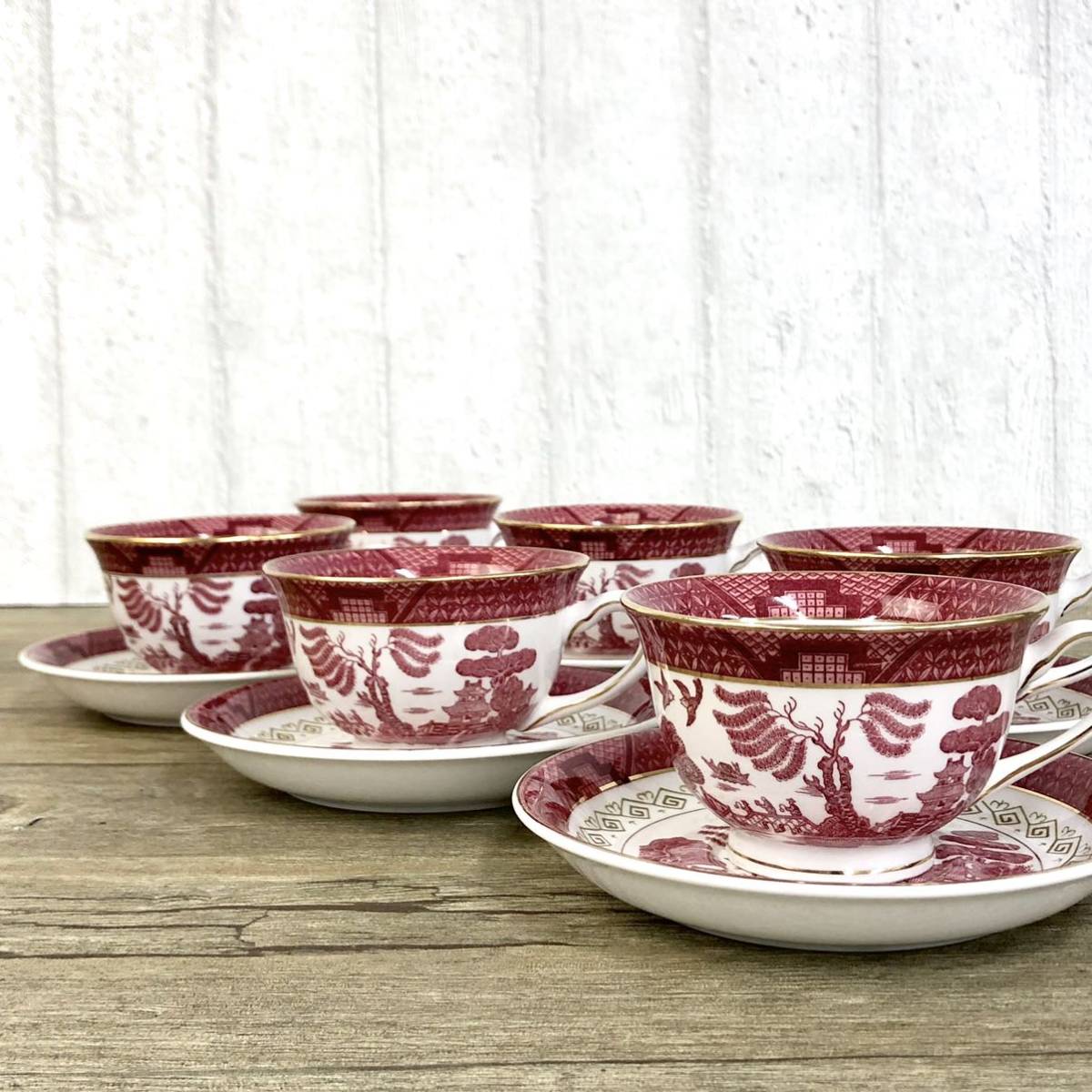 NIKKO DOUBLE PHOENIX ニッコー ダブルフェニックス 赤 山水 カップ 