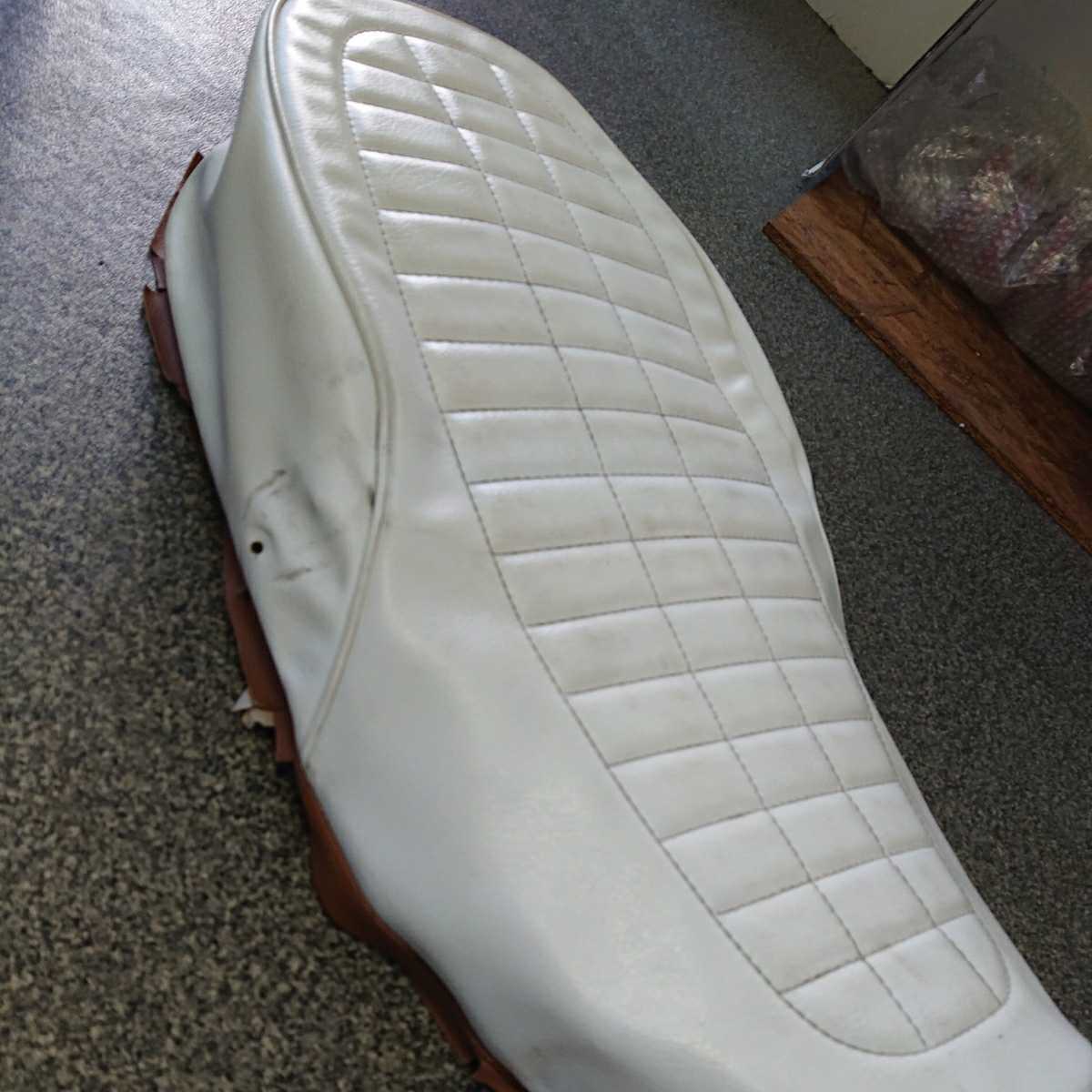 CB750！K2！K3！K4！K5！K6！K7！白シート！表皮！cb750four！(社外品 