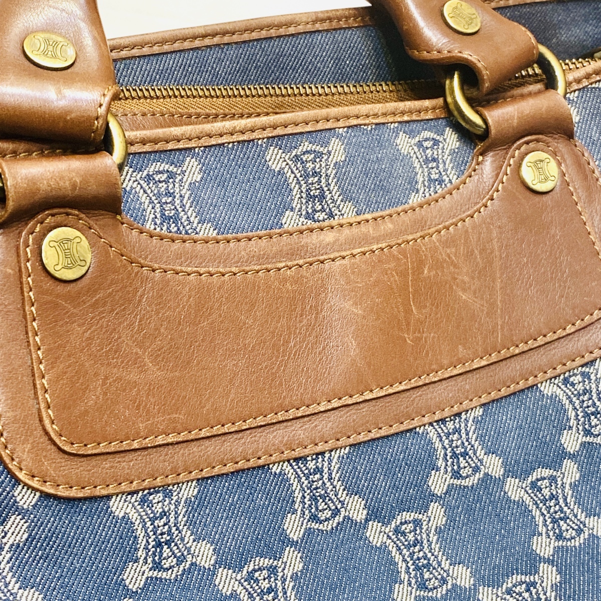 Φ CELINE セリーヌ ブギーバック／ マカダム柄・キャンバス×レザー