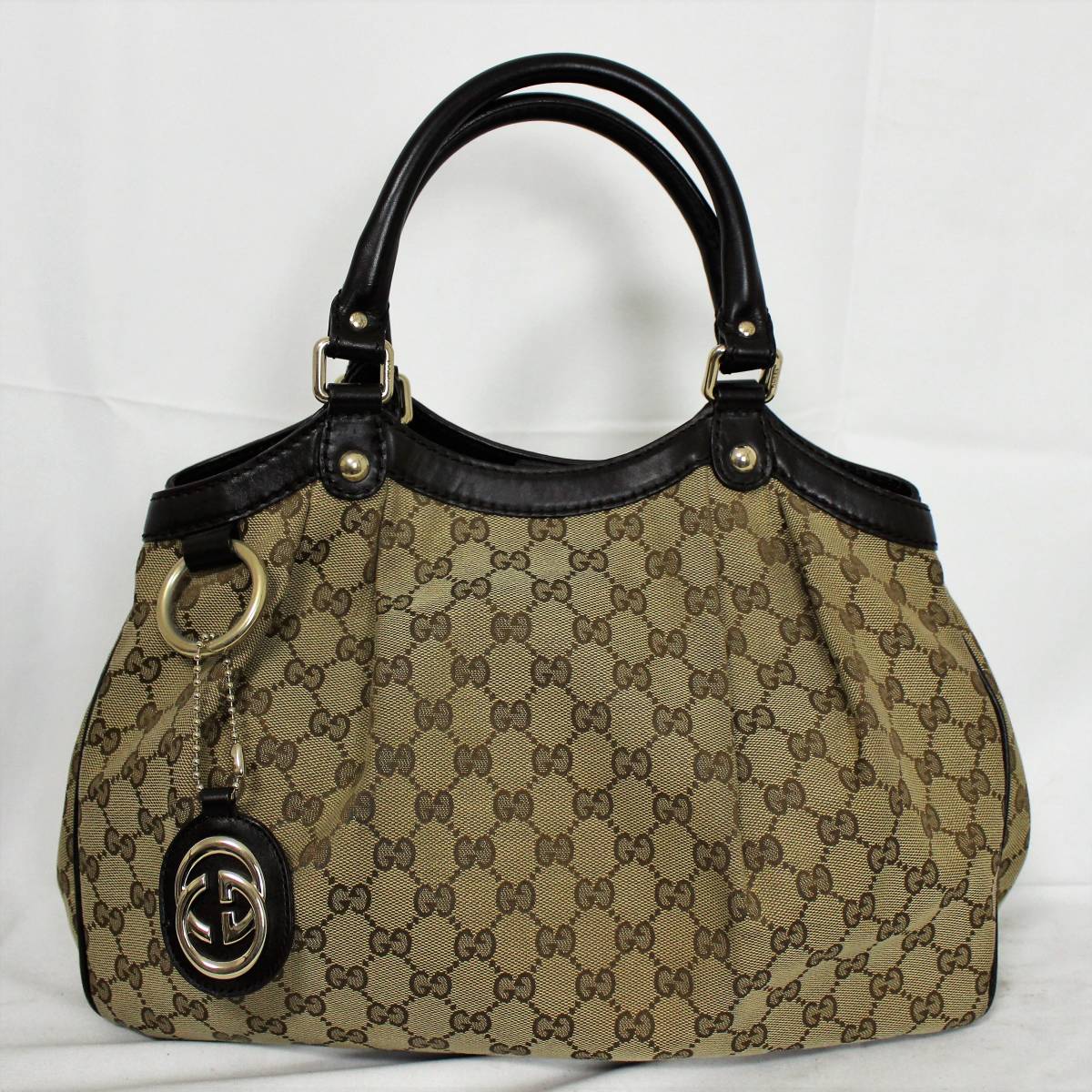 グッチ GG柄 トートバッグ GUCCI キャンバス チャーム GGキャンバス