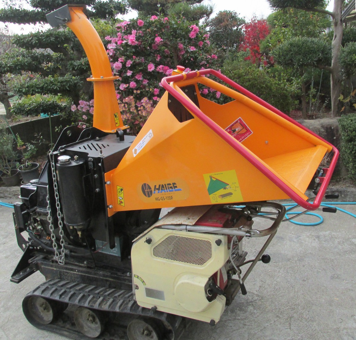 粉砕機 ウッドチッパー HG-GS-15SFE エンジン式粉砕機 HAIGE 木材加工 
