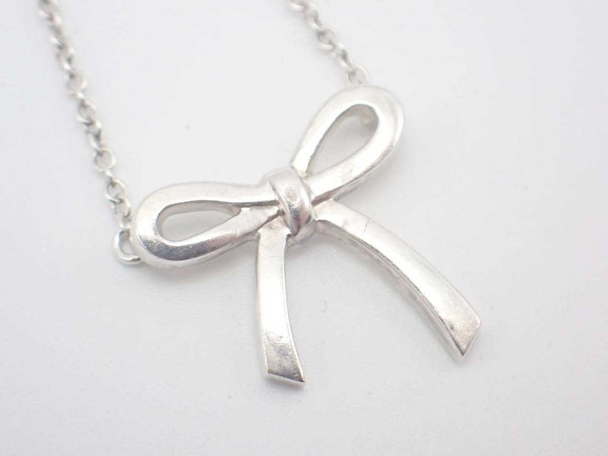 正規品，品質保証】 TIFFANY&Co. ティファニー リボン ネックレス 925 