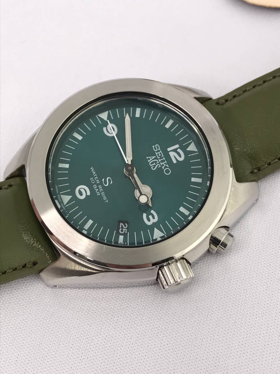品 品 SEIKO セイコー 初期型 AGS サス 5M22-6C30 メンズ時計 ベンツ針