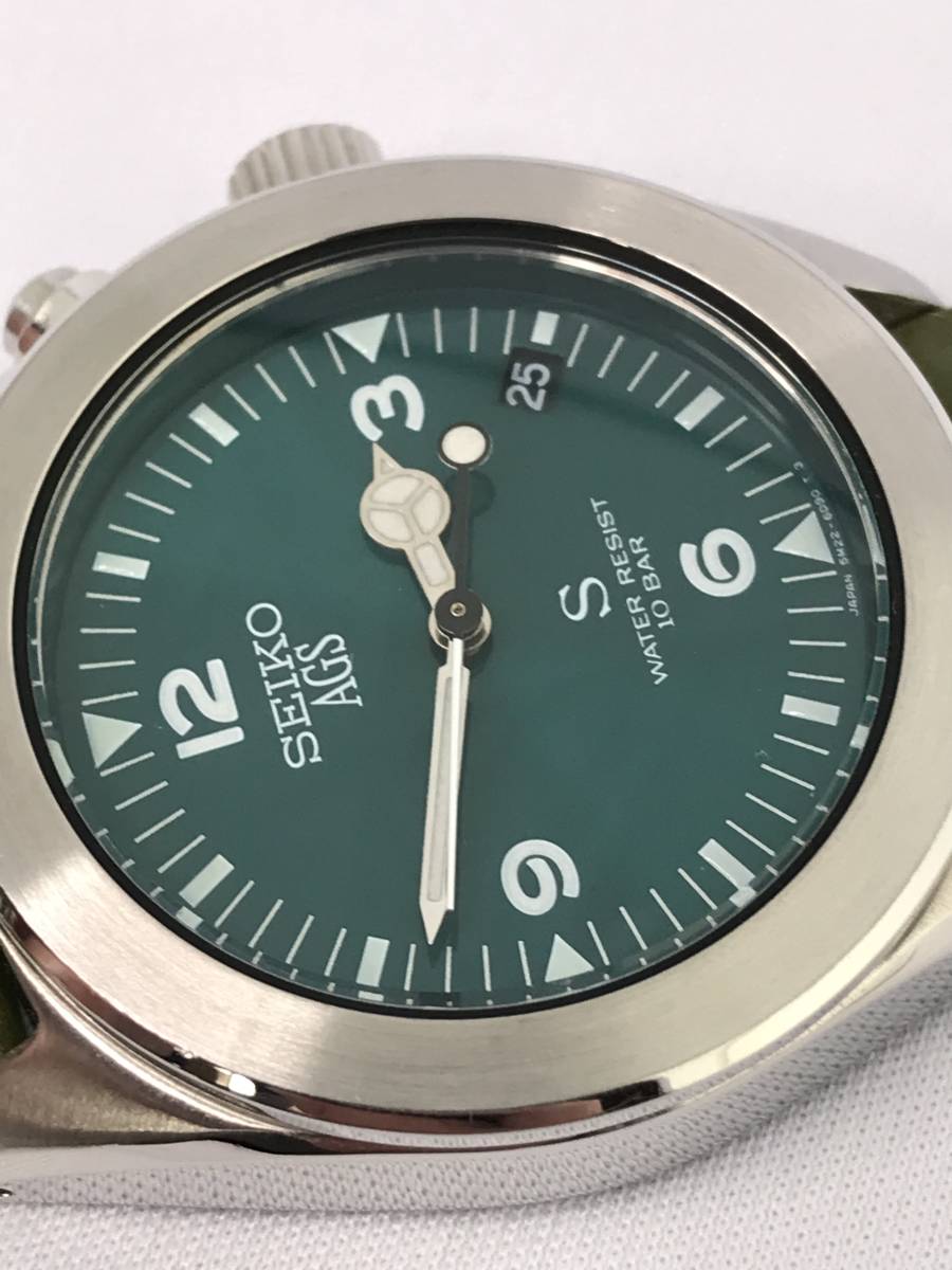 品 品 SEIKO セイコー 初期型 AGS サス 5M22-6C30 メンズ時計 ベンツ針