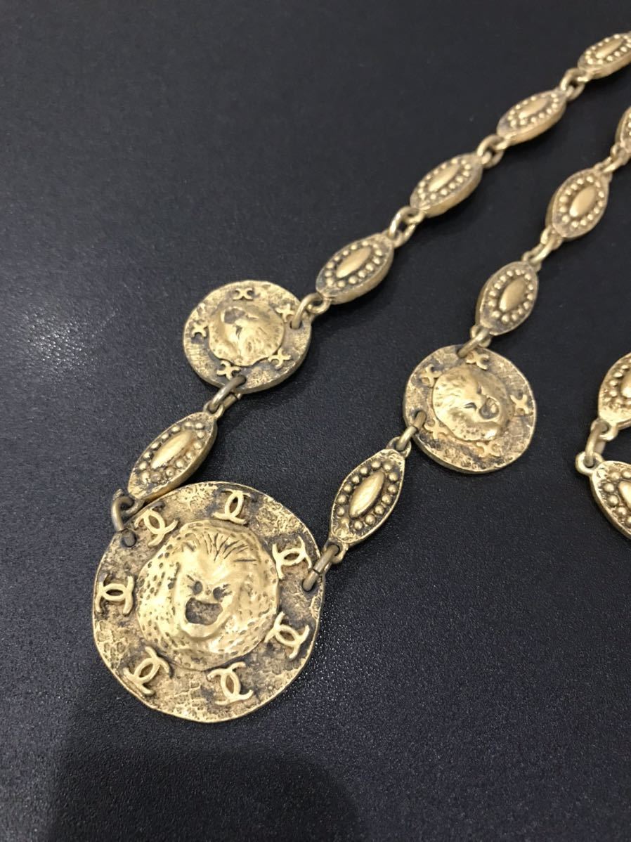 ☆CHANEL シャネル ネックレス ライオン ゴールドカラー 3101 