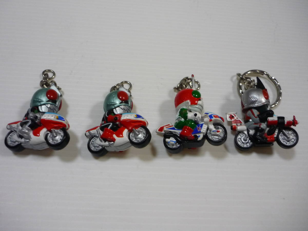 送料無料】キーホルダー 4個セット 仮面ライダー新1号 新2号 V3 X 