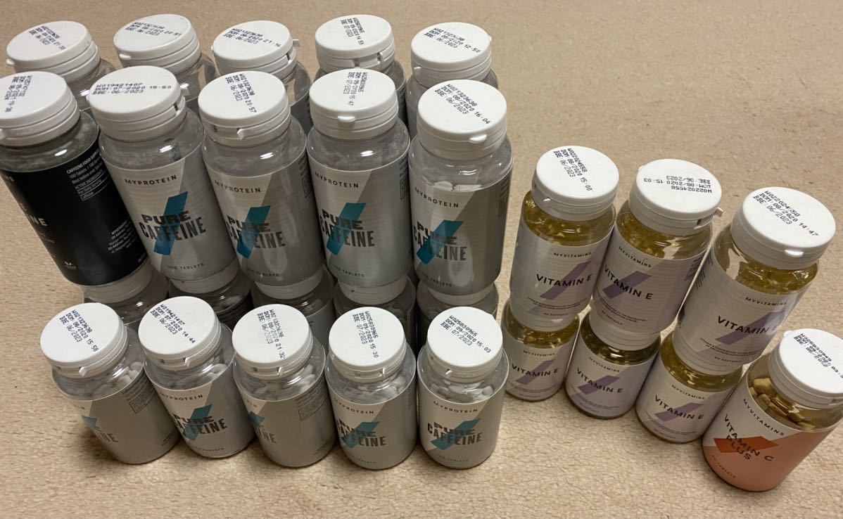 最新作，得価 マイプロテイン MYPROTEIN ピュアカフェイン100錠&times;25個 ビタミンE 60錠&times;6個 ビタミンC＋&times;1個(マルチビタミン)｜売買されたオークション情報、yahooの商品情報をアーカイブ公開 - オー マルチビタミン