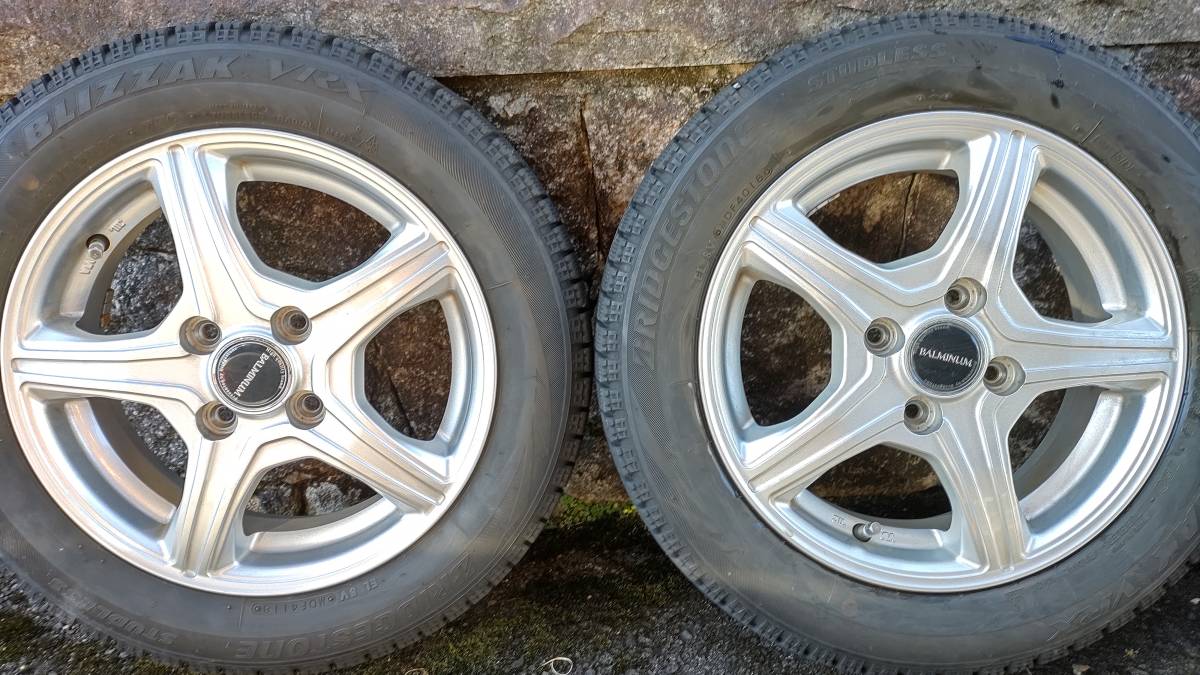 ブリヂストン ブリザックVRX 155/65R14 バリ山 2018年製 タイヤ4本
