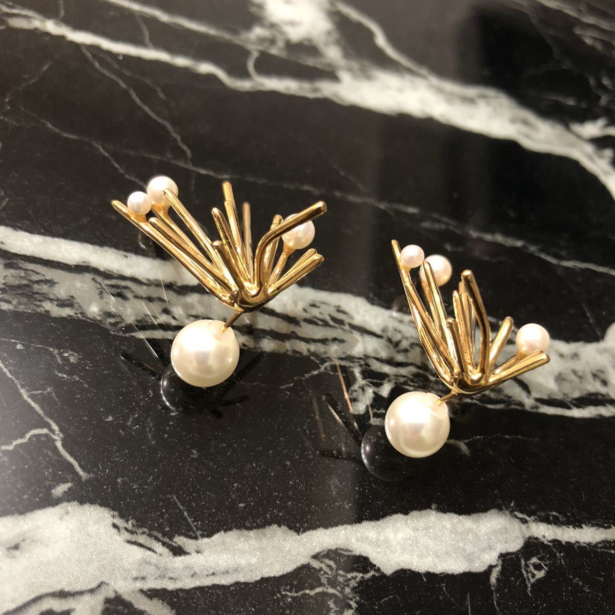 ラミエ / パールダウンスパークピアス(M) ゴールドスタージュエリー 4℃ エテ ティファニー ドラマ アーカー カドー アッシュペーフランス _2