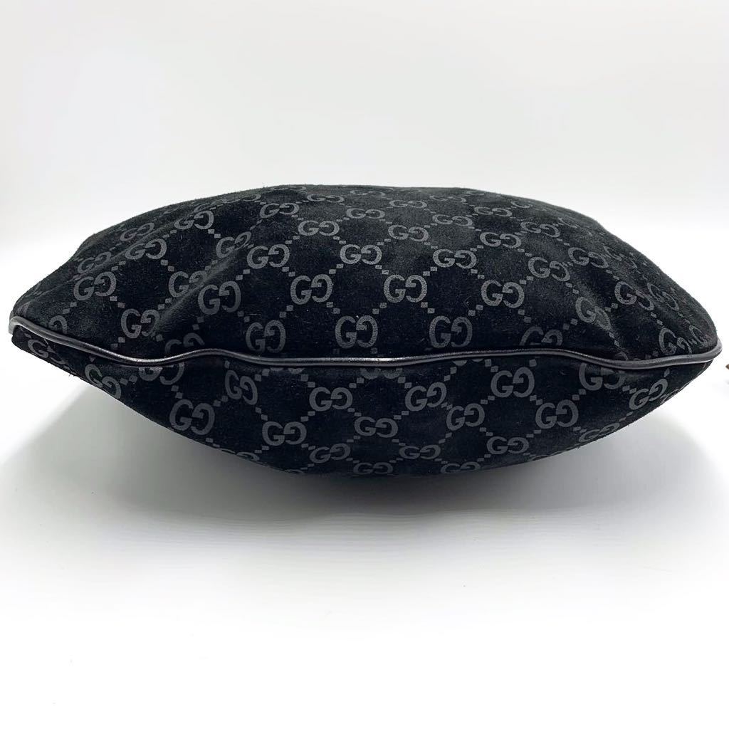 極美品 GUCCI ワンショルダー ハンドバッグ GG柄 スエード