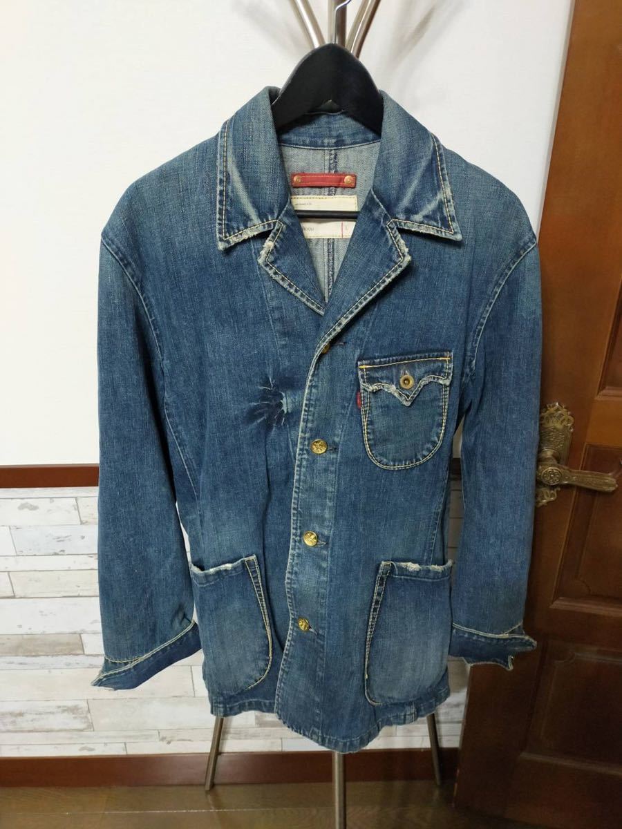 x*x様 levi's キムタク着 美品 加工 デニム カバーオール ジャケット リーバイス Levi''s カバーオール デニムジャケット キムタク 同型同色