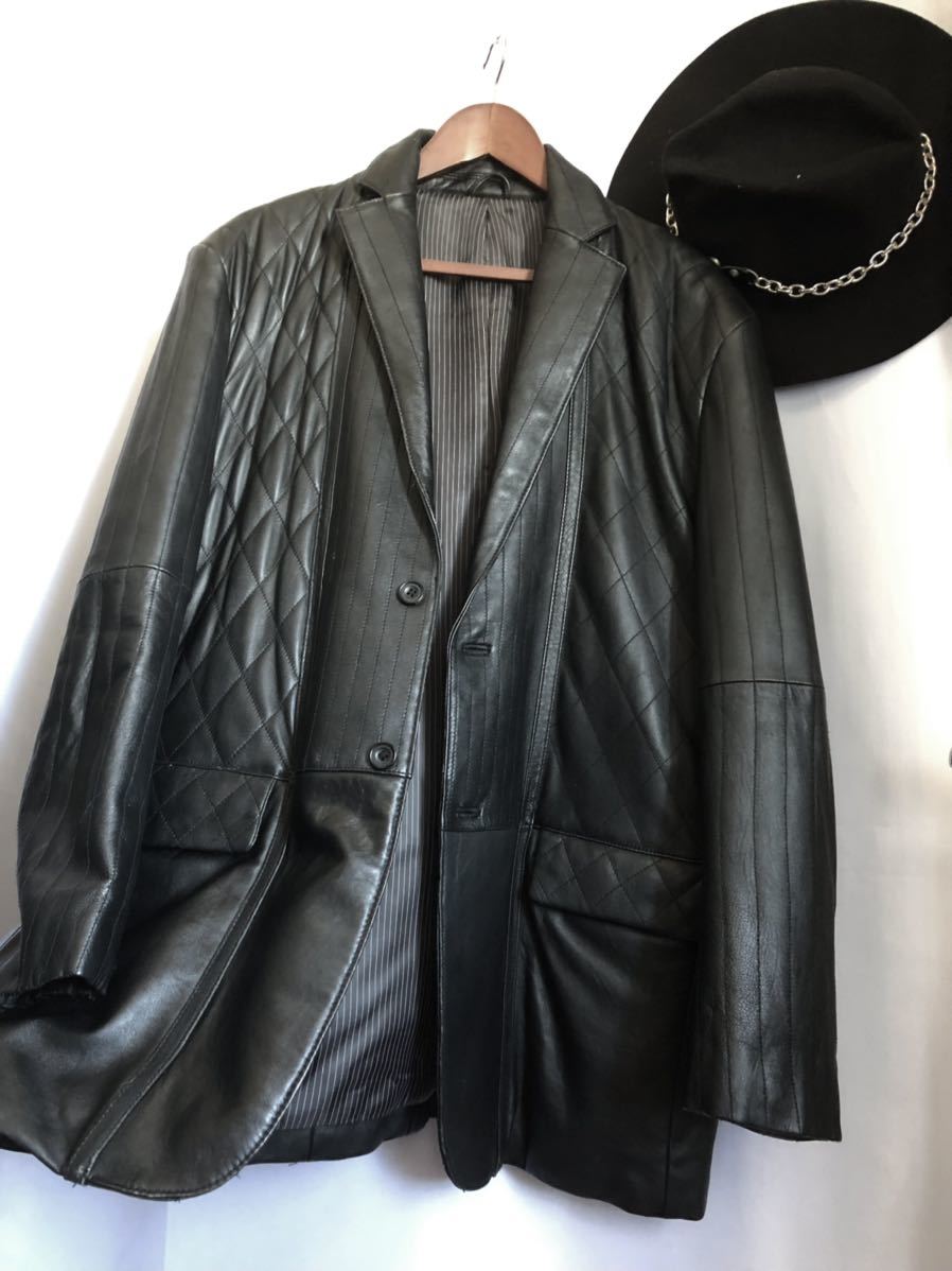 ☆GEEGELLAN ジーゲラン ☆羊革 ☆ 大きいサイズ 52サイズ 黒 