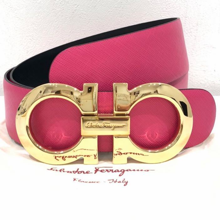サルヴァトーレフェラガモ ピンクベルト 未使用 未使用！フェラガモ