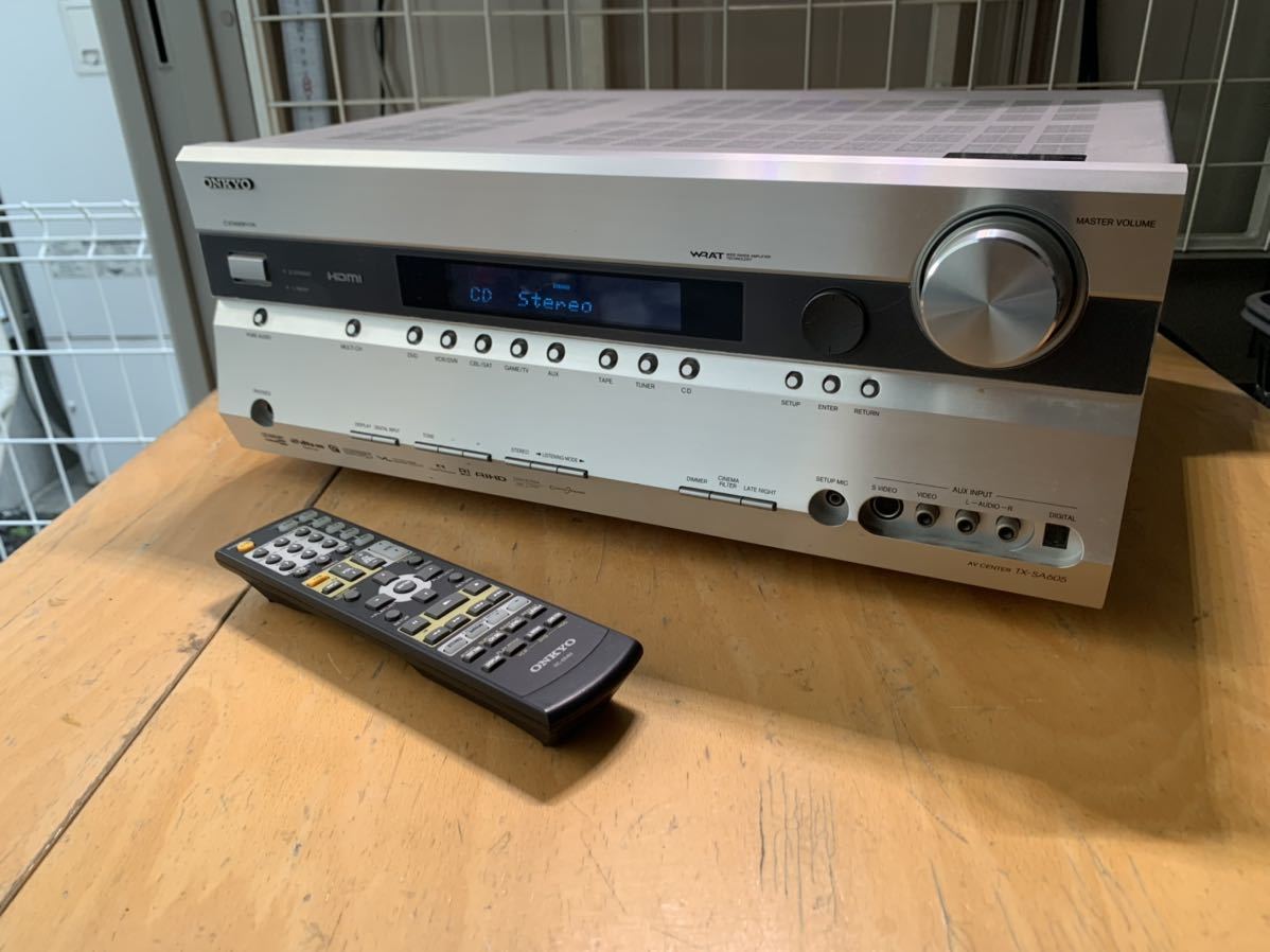 動画あり】ONKYO/オンキヨー AVセンターアンプ TX-SA608 リモコン付き