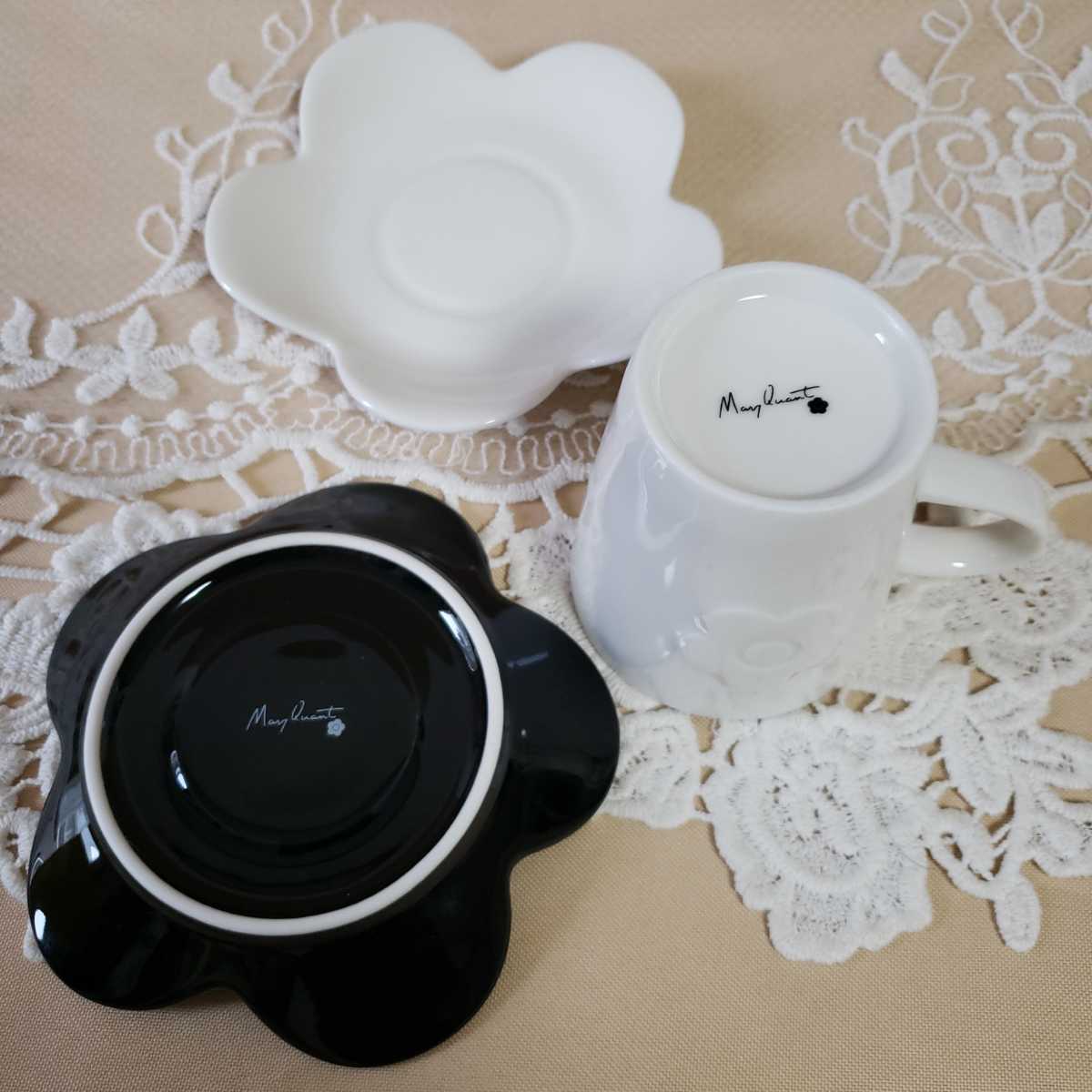 未使用 マリークワント MARY QUANT マグ＆プレートセット マグカップ