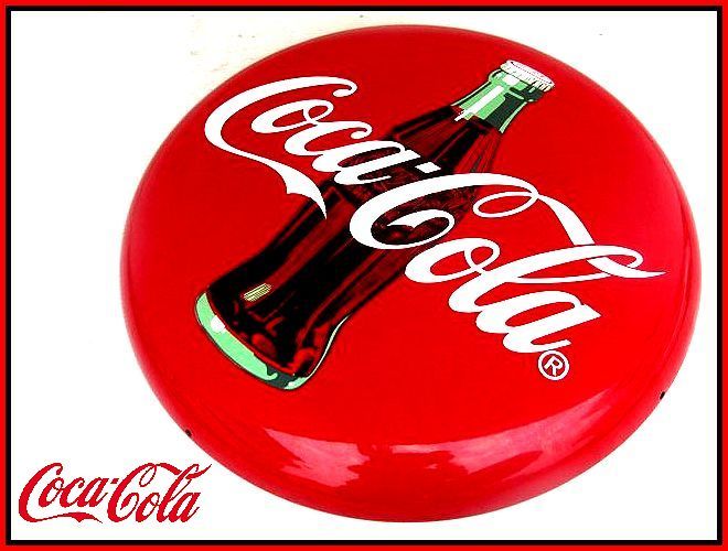 ビンテージ コカコーラ看板 ボタン型 直径61㎝ 昭和レトロ コカ