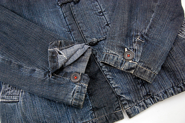 希少銘品！美品 45R/45rpm 天然藍染め インディゴデニム マオカラー