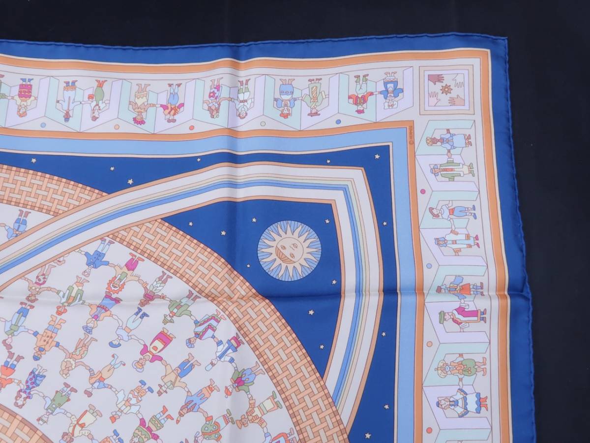美品 HERMES エルメス カレ90 【DONNERLA LA MAIN】 手を