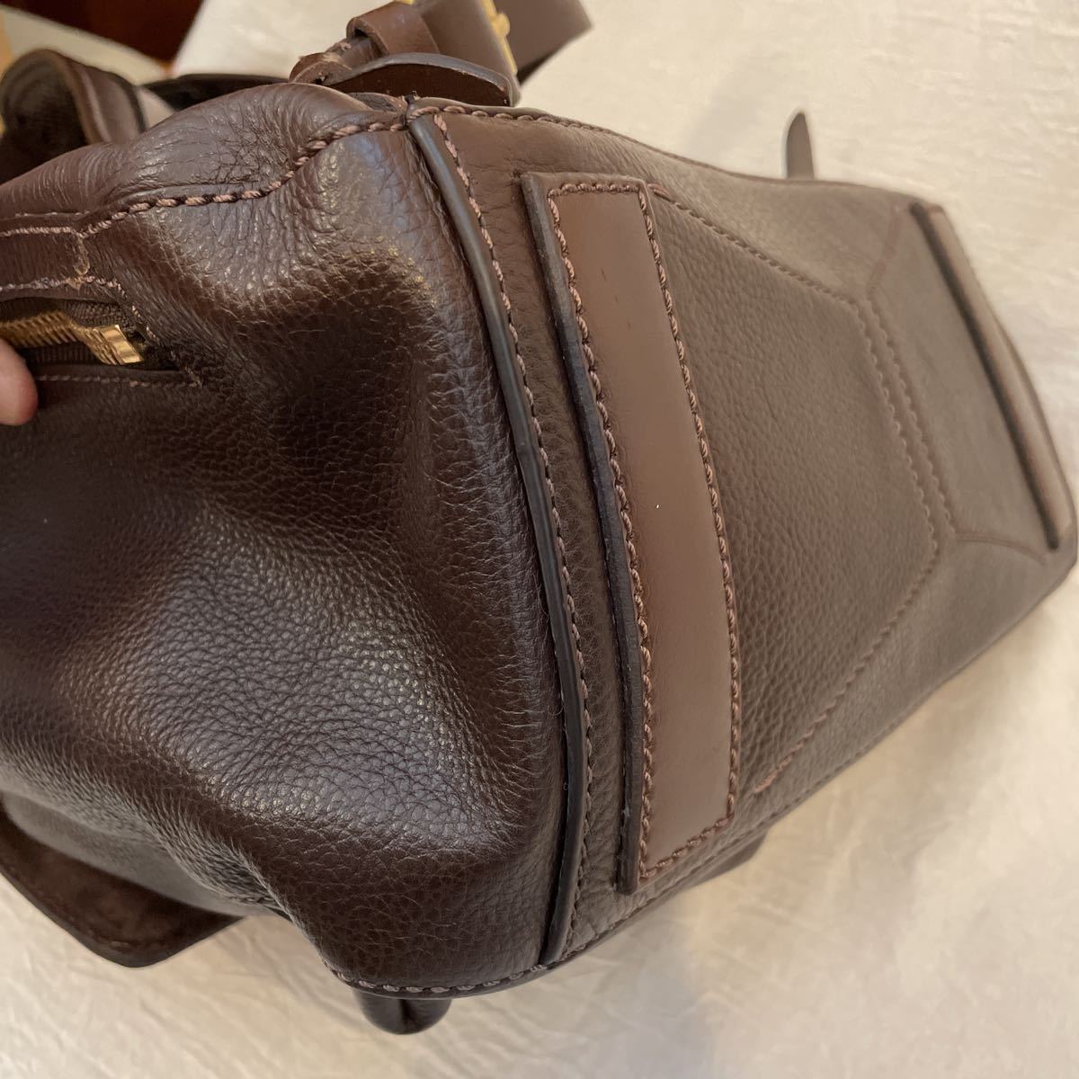 美品　COLE HAAN コールハーン　シボレザー バックパック ブラウン COLE HAAN コールハーン バックパック ブラウン メンズ 本革 レザー