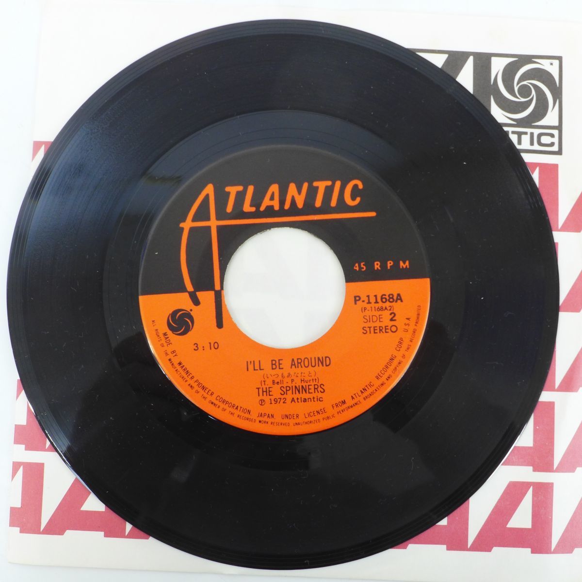 ゆS5320 廃盤 EP盤 ワーナー スピナーズ いつもあなたと 気をきかせてよ THE SPINNERS I'LL BE AROUND