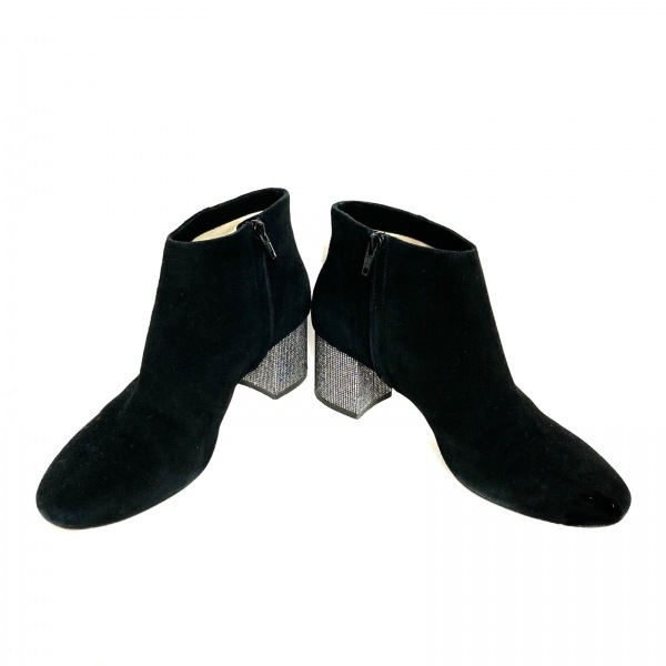 ファビオルスコーニ FABIO RUSCONI ショートブーツ 39 - スエード 黒 レディース グリッター 靴