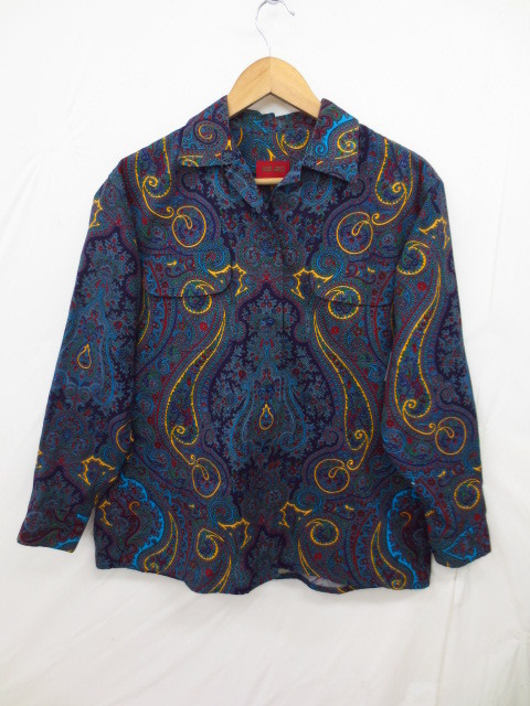 12/355 KENZO ケンゾー ペイズリー柄 セットアップ 長袖シャツ フレア 